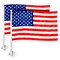 G128 2 Pack: American USA Car Flag | 11x17 In | Double LiteWeave Pro Series Double Sided Printed 150D Polyester | Flagpole Included | Perfect for Festival Celebrations, Parades